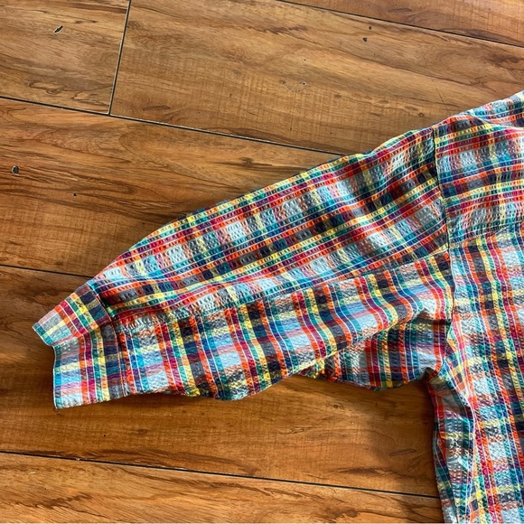 Urban Outfitters Oversized Bryce Plaid Longline Button Down Shirt Small - Picture 5 of 9